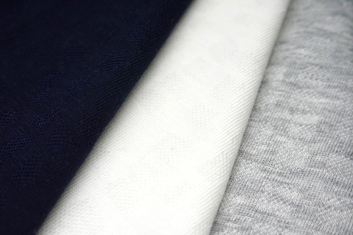 32S精梳棉滌綸針織網眼素色大提花面料